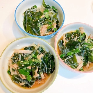 わかめと春雨とハムの☆さっぱり簡単酢の物